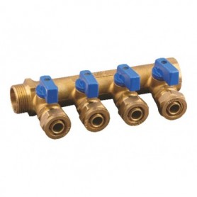 Distribuitor pentru retea calorifere cu 4 robineti