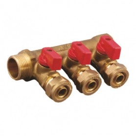 Distribuitor pentru retea calorifere cu 3 robineti